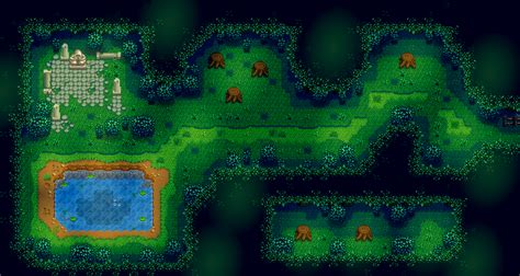 Much of it is hidden by bushes or pillars that make it look like you can't pass. . Stardew valley expanded secret woods maze